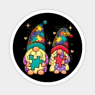 Autism Gnomes Couple Magnet